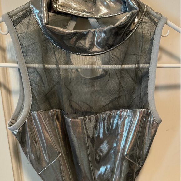 NWT Custom Dance Costume in Silver, size Medium - Picture 3 of 7